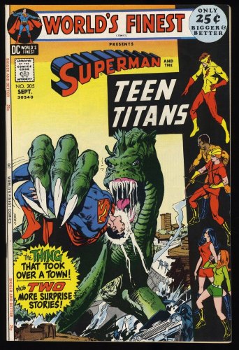 Cover Scan: World's Finest Comics #205 VF/NM 9.0 Superman, Teen Titans!!! - Item ID #367264