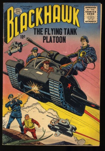 Cover Scan: Blackhawk #106 FN 6.0 Flying Tank Platoon! - Item ID #367296