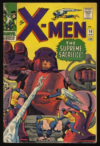 Cover Scan: X-Men #16 VG 4.0 3rd Appearance Sentinels! Stan Lee! Jack Kirby Art! - Item ID #367464
