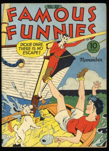 Cover Scan: Famous Funnies #88 FN+ 6.5 - Item ID #369002