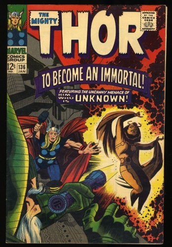 Cover Scan: Thor #136 VF- 7.5 1st Adult Lady Sif! Stan Lee! Jack Kirby Art! - Item ID #371165