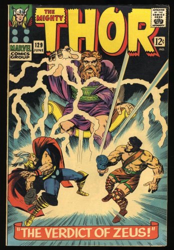 Cover Scan: Thor #129 FN/VF 7.0 1st Appearance Ares! Kirby/Colletta Cover!  - Item ID #371169