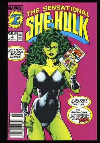 Cover Scan: Sensational She-Hulk #1 NM 9.4 Origin Retold! Classic Byrne Cover! - Item ID #371344