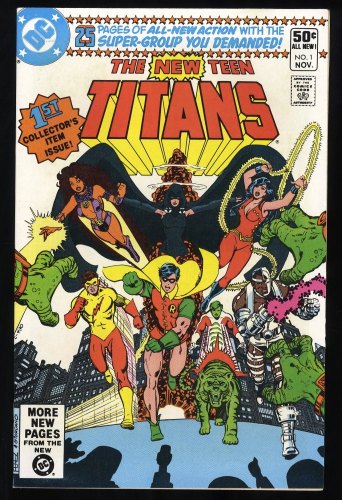 Cover Scan: New Teen Titans (1980) #1 NM- 9.2 George Perez Art and Cover! - Item ID #371922