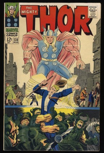 Cover Scan: Thor #138 VF- 7.5 1st Appearance Ogur! Jack Kirby Art - Item ID #372214