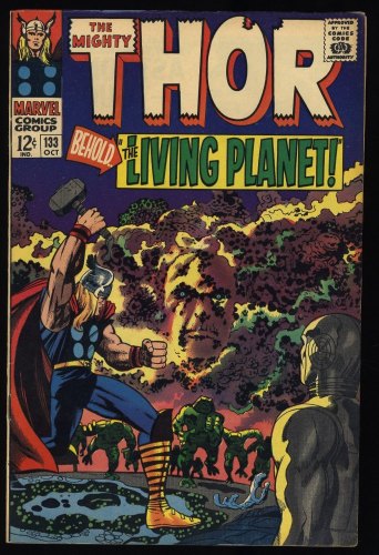 Cover Scan: Thor #133 VF- 7.5 1st Appearance Ego Living Planet! Jack Kirby! - Item ID #372217