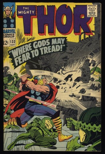 Cover Scan: Thor #132 VF+ 8.5 1st Appearance Ego The Living Planet! Jack Kirby Stan Lee - Item ID #372218