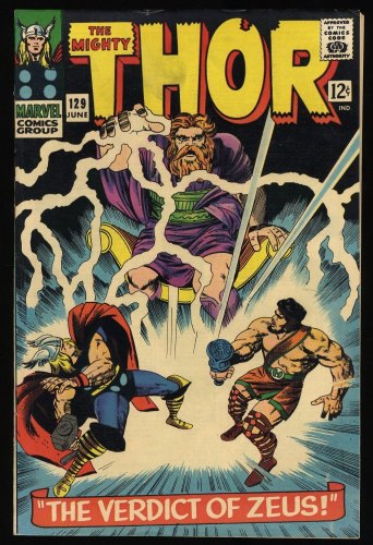 Cover Scan: Thor #129 FN+ 6.5 1st Appearance Ares! Kirby/Colletta Cover!  - Item ID #372219