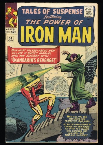 Cover Scan: Tales Of Suspense #54 FN+ 6.5 Iron Man! 2nd Appearance Mandarin! - Item ID #373039