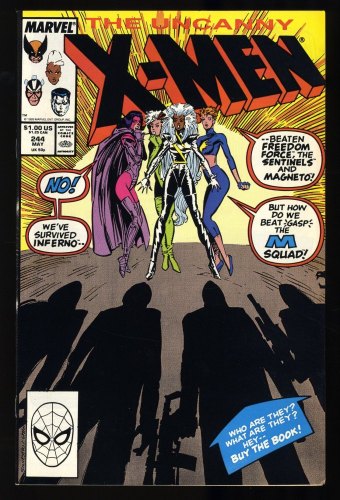 Cover Scan: Uncanny X-Men #244 NM- 9.2 1st Appearance Jubilee! Claremont Silvestri Art! - Item ID #373064