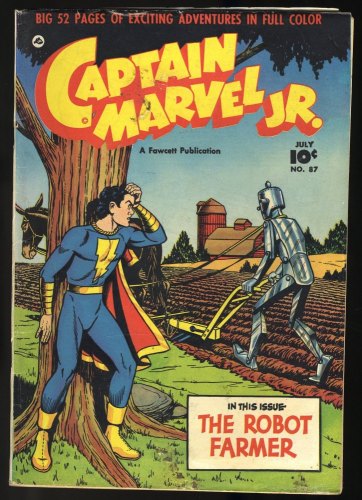 Cover Scan: Captain Marvel Jr.  #87 VG+ 4.5 See Description (Qualified) Robot Cover! - Item ID #373505