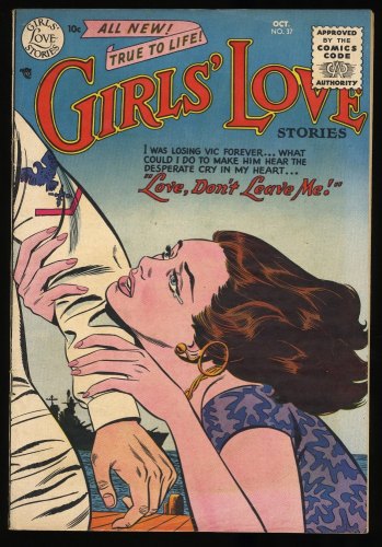 Cover Scan: Girls' Love Stories #37 FN+ 6.5 - Item ID #374237