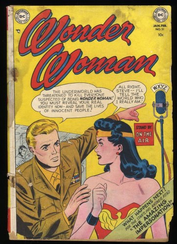 Cover Scan: Wonder Woman #51 FA/GD 1.5 The Amazing Impersonation! - Item ID #375188