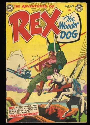 Cover Scan: The Adventures of Rex the Wonder Dog #8 VG/FN 5.0 Cover by Kane and Barry! - Item ID #376268