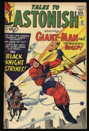 Cover Scan: Tales To Astonish #52 FN+ 6.5 1st Appearance of Black Knight! 1964! - Item ID #376531