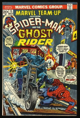 Cover Scan: Marvel Team-up #15 VF- 7.5 Spider-Man Ghost Rider! Marvel! - Item ID #376539