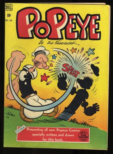 Cover Scan: Popeye #4 VG 4.0 Cover Art by Bud Sagendorf! - Item ID #377123