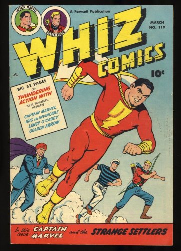 Cover Scan: Whiz Comics #119 FN 6.0 Capt. Marvel! Schaffenberger Cover! - Item ID #377131