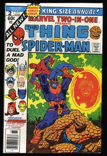 Cover Scan: Marvel Two-In-One Annual #2 NM 9.4 Thanos, Spider-Man, Thing! - Item ID #377433