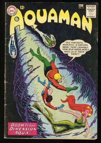 Cover Scan: Aquaman #11 VG 4.0 1st Appearance of Mera! Nick Cardy Cover - Item ID #378125