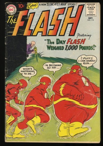 Cover Scan: Flash #115 GD/VG 3.0 2nd appearance of Elongated man! - Item ID #378132