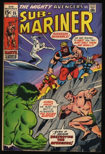 Cover Scan: Sub-Mariner #35 VF- 7.5 2nd Appearance Defenders! Sub-Mariner! - Item ID #380197