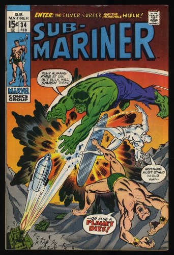 Cover Scan: Sub-Mariner #34 FN/VF 7.0 1st Appearance Defenders! Sub-Mariner! - Item ID #380198