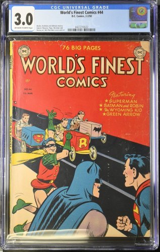 Cover Scan: World's Finest Comics #44 CGC GD/VG 3.0 Superman, Batman and Robin!!! - Item ID #380486
