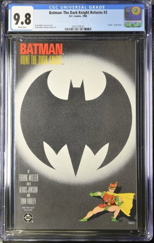 Cover Scan: Batman: The Dark Knight Returns #3 CGC NM/M 9.8 White Pages - Item ID #380721