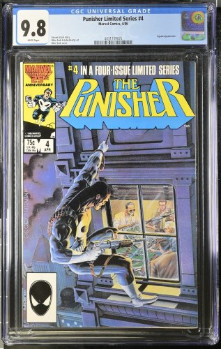 Cover Scan: Punisher (1986) #4 CGC NM/M 9.8 White Pages Jigsaw Appearance! - Item ID #380723