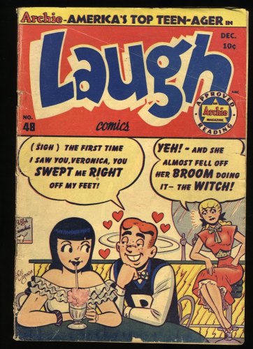 Cover Scan: Laugh Comics #48 GD 2.0 Beast Feast! Archie Comic Magazine Vigoda Art! - Item ID #381058