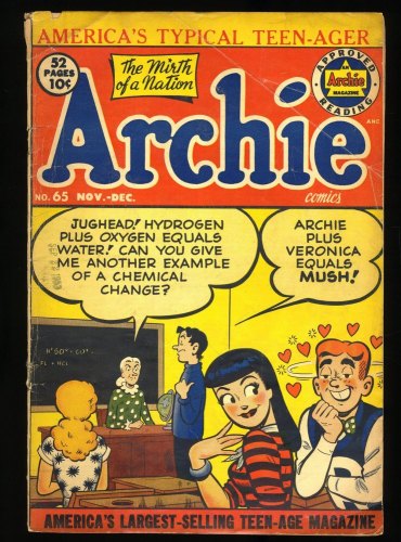 Cover Scan: Archie Comics #65 GD+ 2.5 Betty Veronica Jughead! - Item ID #381072