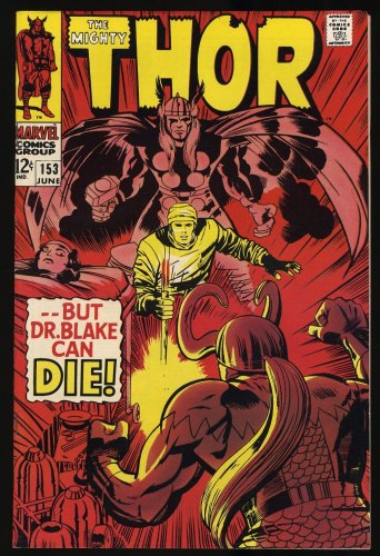 Cover Scan: Thor #153 NM- 9.2 Cover by Kirby/Colleta! Loki, Sif, Balder! - Item ID #381382