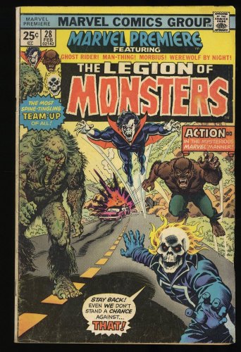 Cover Scan: Marvel Premiere #28 VG 4.0 1st Legion of Monsters Ghost Rider Morbius! - Item ID #382314