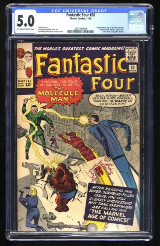 Cover Scan: Fantastic Four #20 CGC VG/FN 5.0 Origin and 1st Full App of Molecule Man! - Item ID #382727