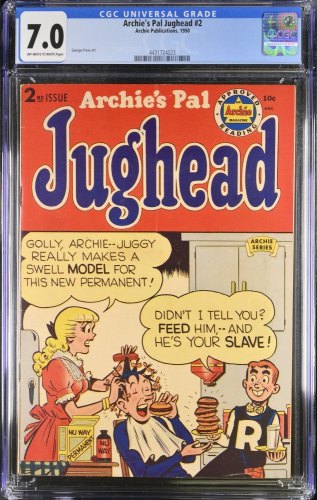 Cover Scan: Archie's Pal Jughead #2 CGC FN/VF 7.0 Off White to White - Item ID #382776