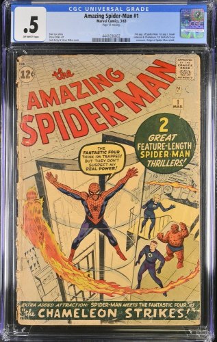 Cover Scan: Amazing Spider-Man (1963) #1 CGC P 0.5 Off White  Kirby/Ditko Cover! - Item ID #383041