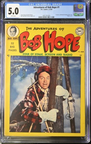 Cover Scan: Adventures of Bob Hope (1950) #1 CGC VG/FN 5.0 White Pages - Item ID #383326