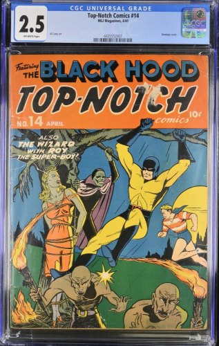 Cover Scan: Top Notch Comics #14 CGC GD+ 2.5 Off White Bondage Cover! - Item ID #384760