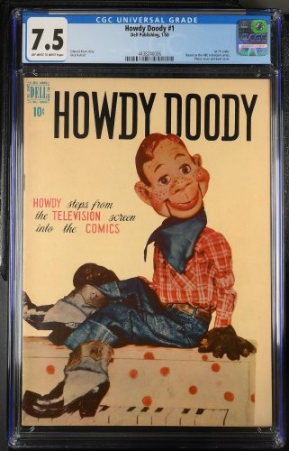 Cover Scan: Howdy Doody (1950) #1 CGC VF- 7.5 Off White to White - Item ID #385011