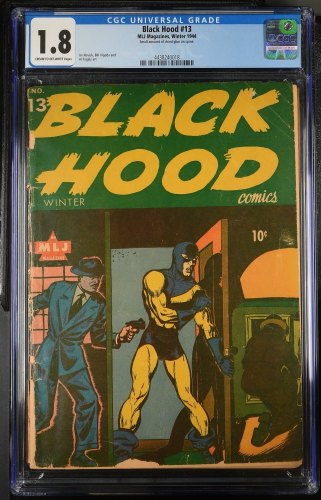 Cover Scan: Black Hood Comics #13 CGC GD- 1.8 Cream To Off White - Item ID #385023