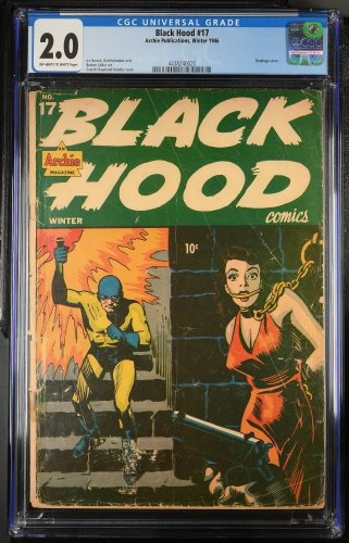 Cover Scan: Black Hood Comics #17 CGC GD 2.0 Off White to White Bondage Cover! - Item ID #385025