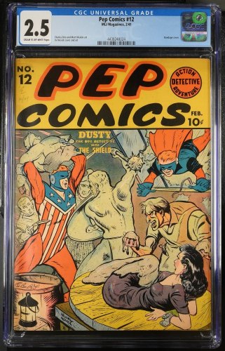 Cover Scan: Pep Comics #12 CGC GD+ 2.5 Bondage Cover! - Item ID #385029