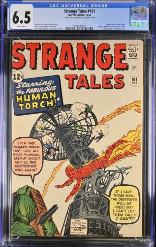 Cover Scan: Strange Tales #101 CGC FN+ 6.5 Signed Jack Kirby! - Item ID #385037
