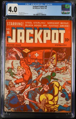 Cover Scan: Jackpot Comics #8 CGC VG 4.0 WWII Japanese War Cover! - Item ID #386034