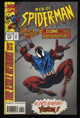 Cover Scan: Web of Spider-Man #118 VF- 7.5 1st Appearance Scarlet Spider! - Item ID #386693