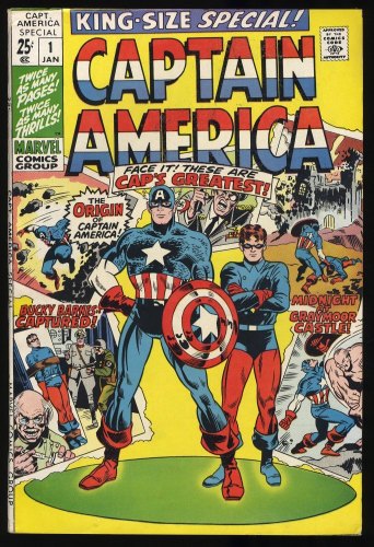 Cover Scan: Captain America Annual (1971) #1 VF- 7.5 Origin of Capt America! Kirby Art! - Item ID #386977