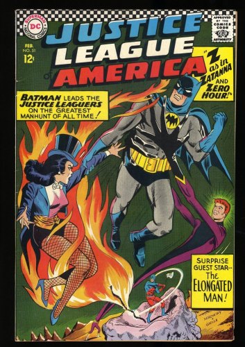 Cover Scan: Justice League Of America #51 VF- 7.5 Silver Age Zatanna Cover! - Item ID #388786