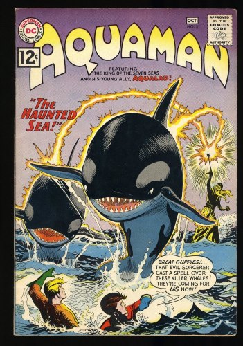 Cover Scan: Aquaman #5 VF- 7.5 Haunted Sea! Pioneers Under the Sea! Nick Cardy Art! - Item ID #389118