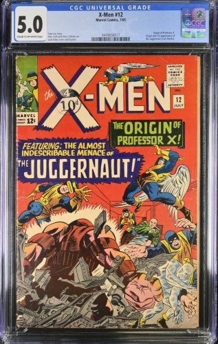 Cover Scan: X-Men #12 CGC VG/FN 5.0 1st Appearance Juggernaut Kirby Art! - Item ID #391087